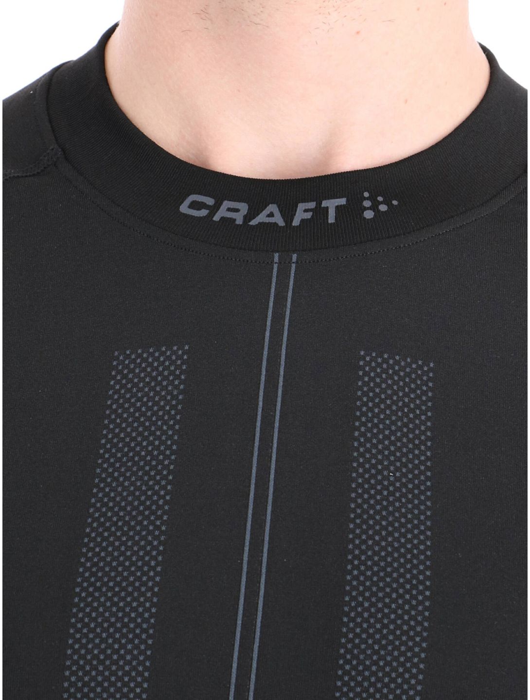 Craft, Active Intensity Crewneck LS thermoshirt heren Black / Asphalt zwart 