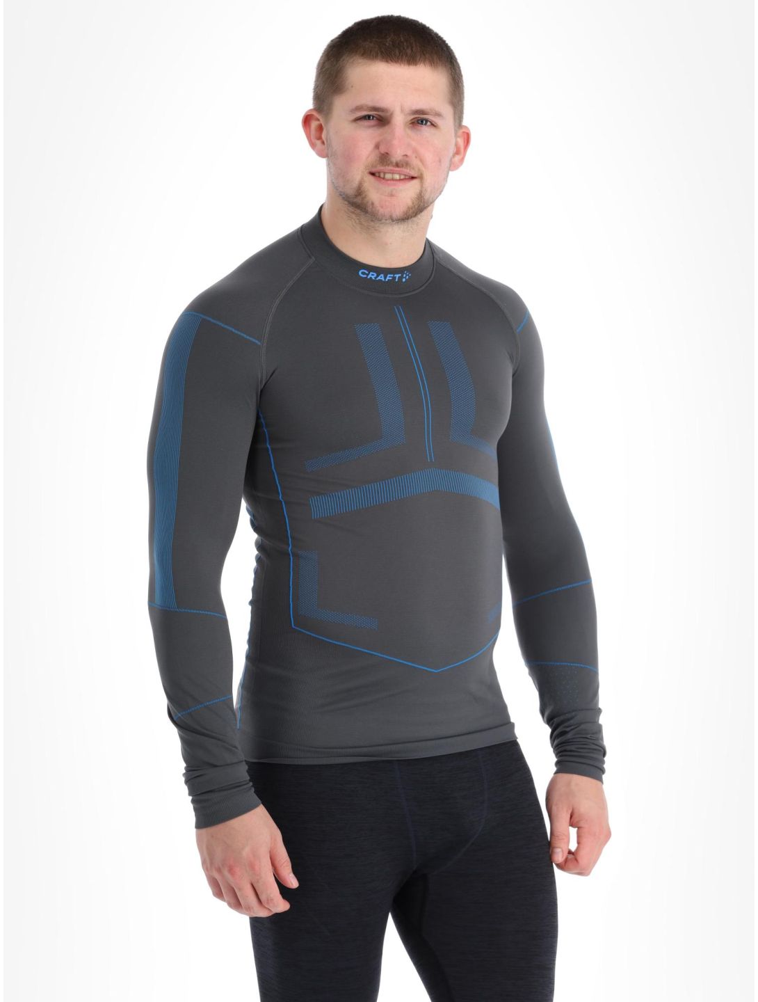 Craft, Active Intensity Crewneck LS thermoshirt heren Granite-Ray blauw, grijs 