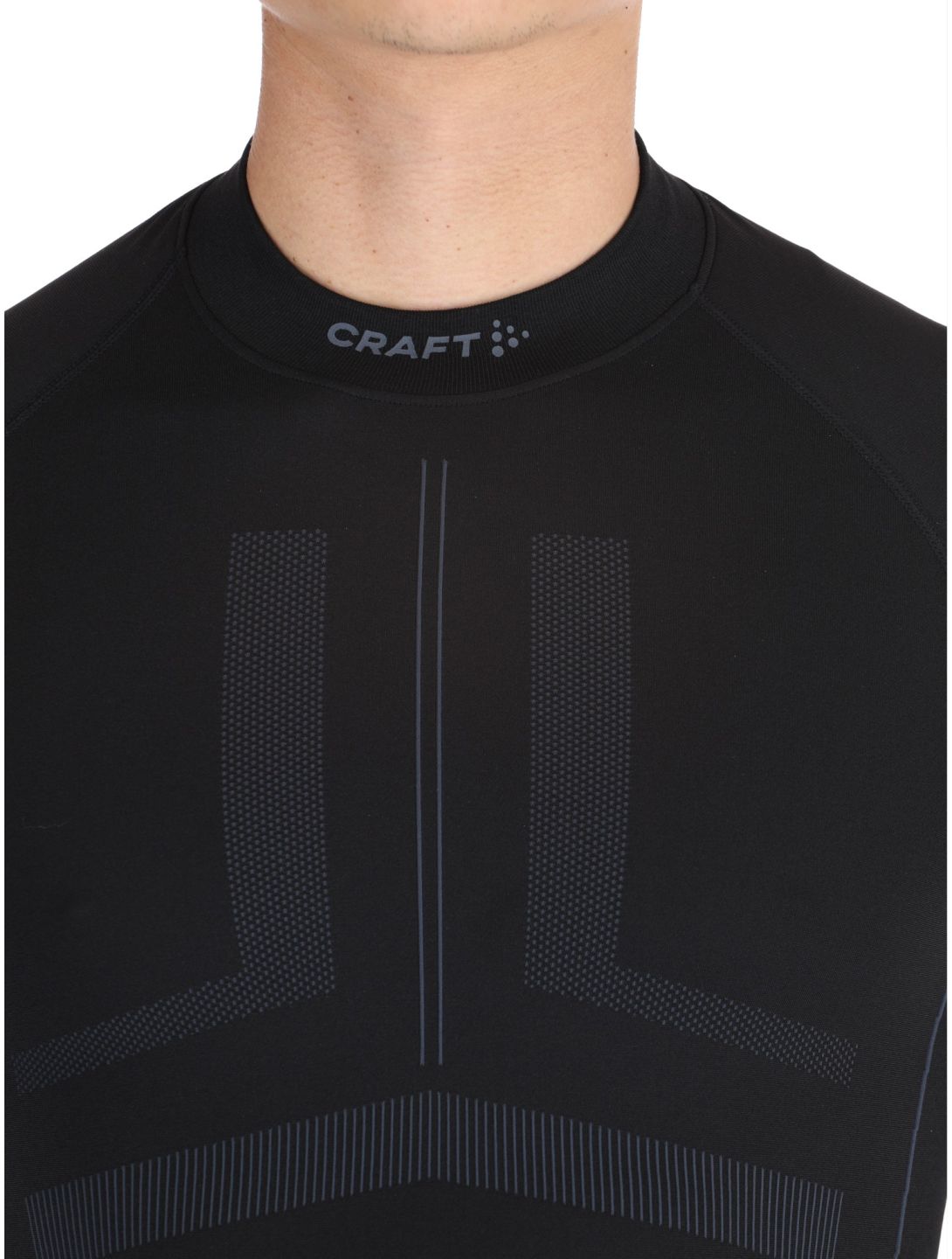 Craft, Active Intensity Crewneck LS thermoshirt heren Black / Asphalt zwart 