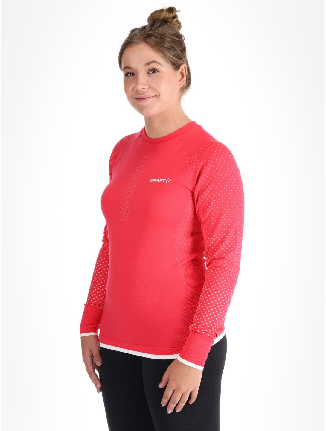 Craft, Adv Warm Intensity LS thermoshirt dames Cheer / Tofu roze, wit 