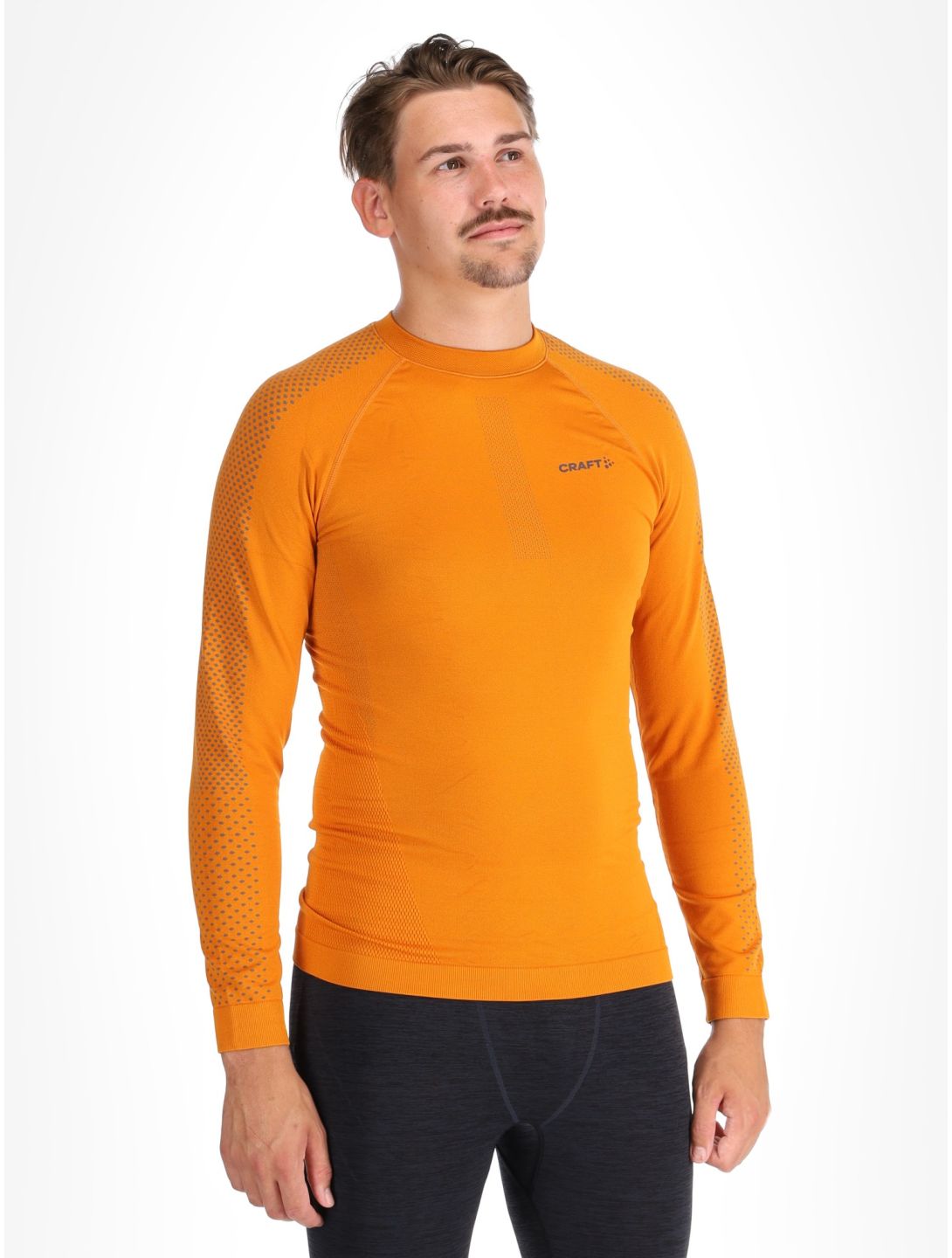 Craft, Adv Warm Intensity LS thermoshirt heren Cara / Granite grijs, oranje 