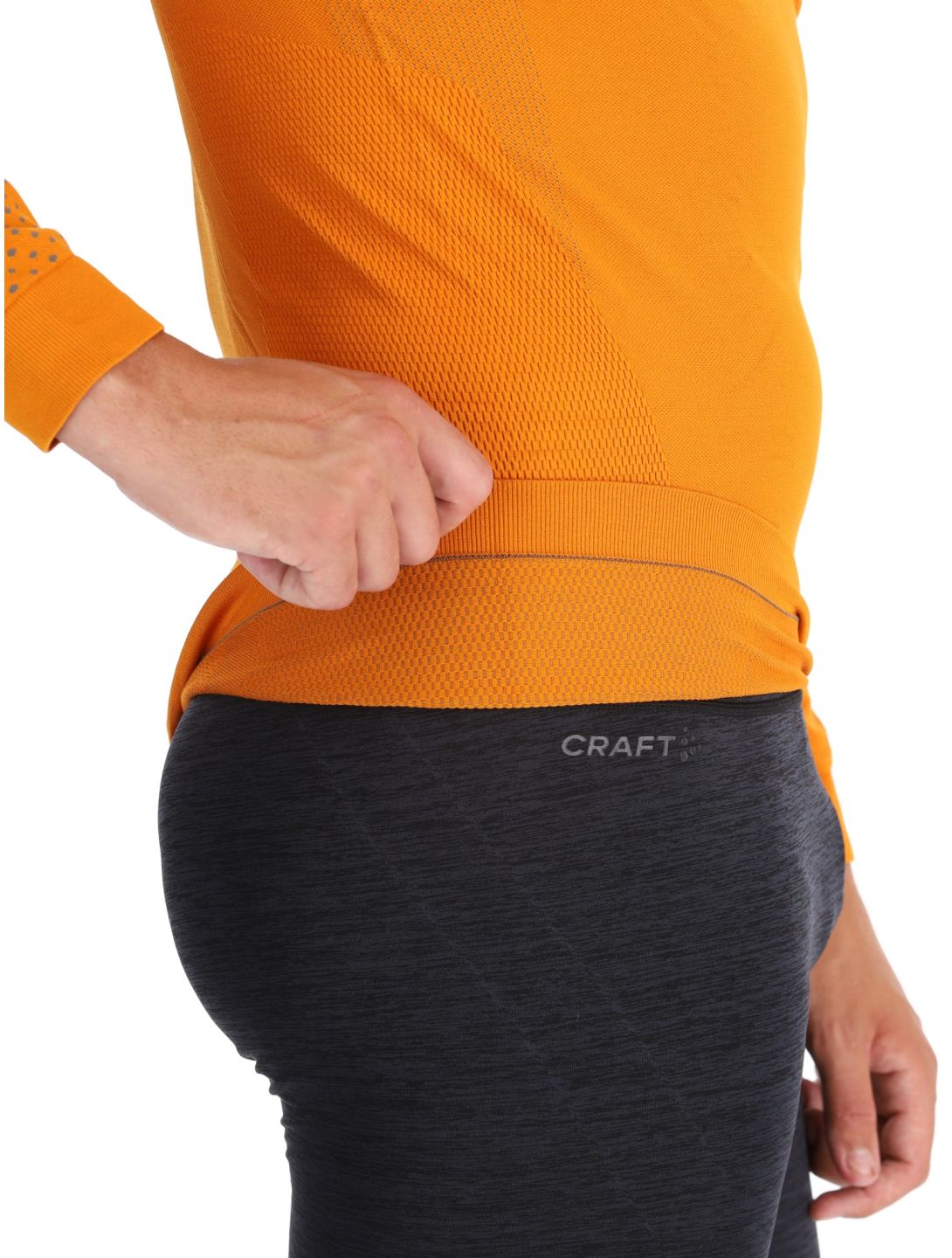 Craft, Adv Warm Intensity LS thermoshirt heren Cara / Granite grijs, oranje 