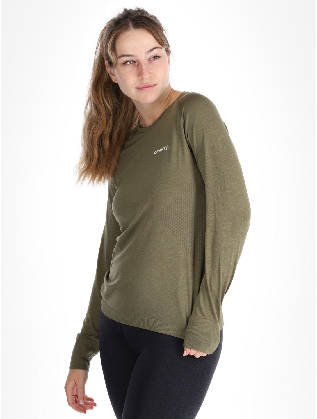 Craft, Core Dry Active Comfort LS thermoshirt dames Rift groen 