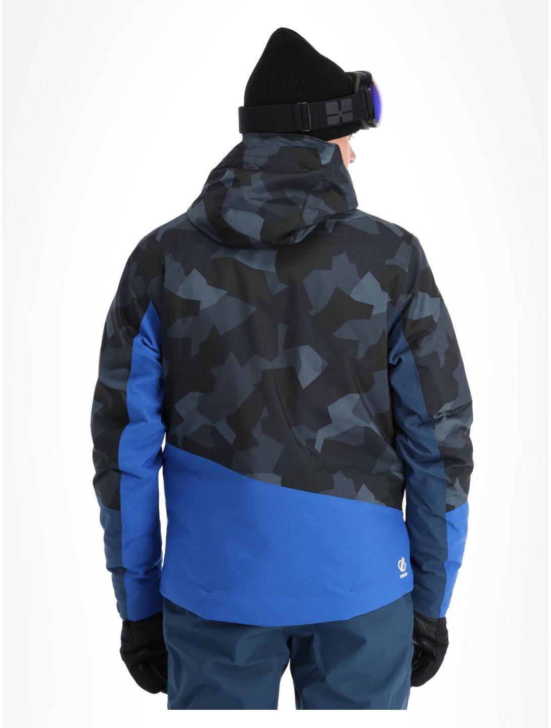 Dare2b, Baseplate ski-jas heren Olympian Blue / Black Geo Camo Print blauw, zwart 