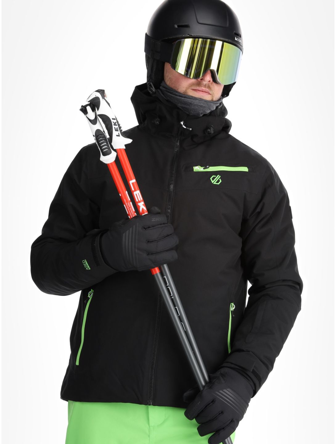 Dare2b, Eagly II ski-jas heren Black / Green Flash groen, zwart 