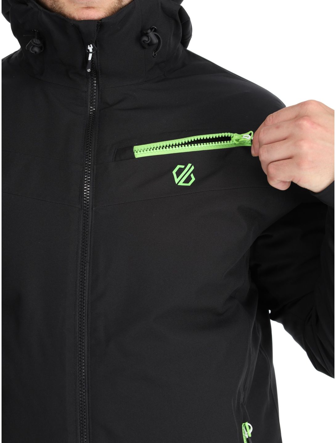 Dare2b, Eagly II ski-jas heren Black / Green Flash groen, zwart 