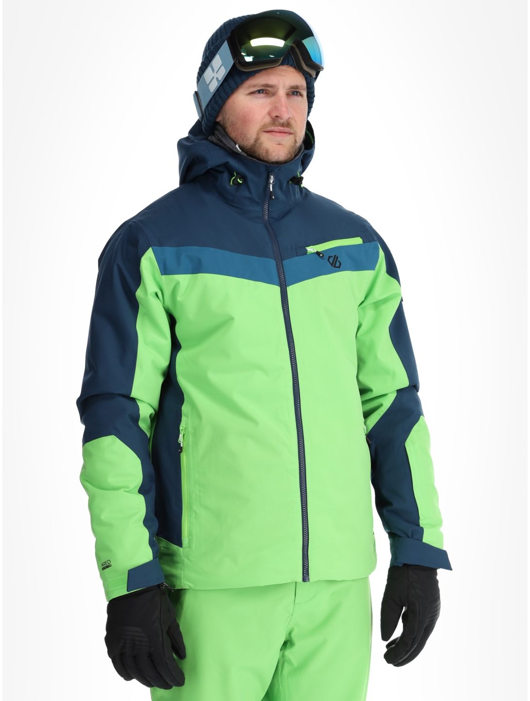 Dare2b, Eagly II ski-jas heren Moonlight Denim / Green Flash blauw, groen 