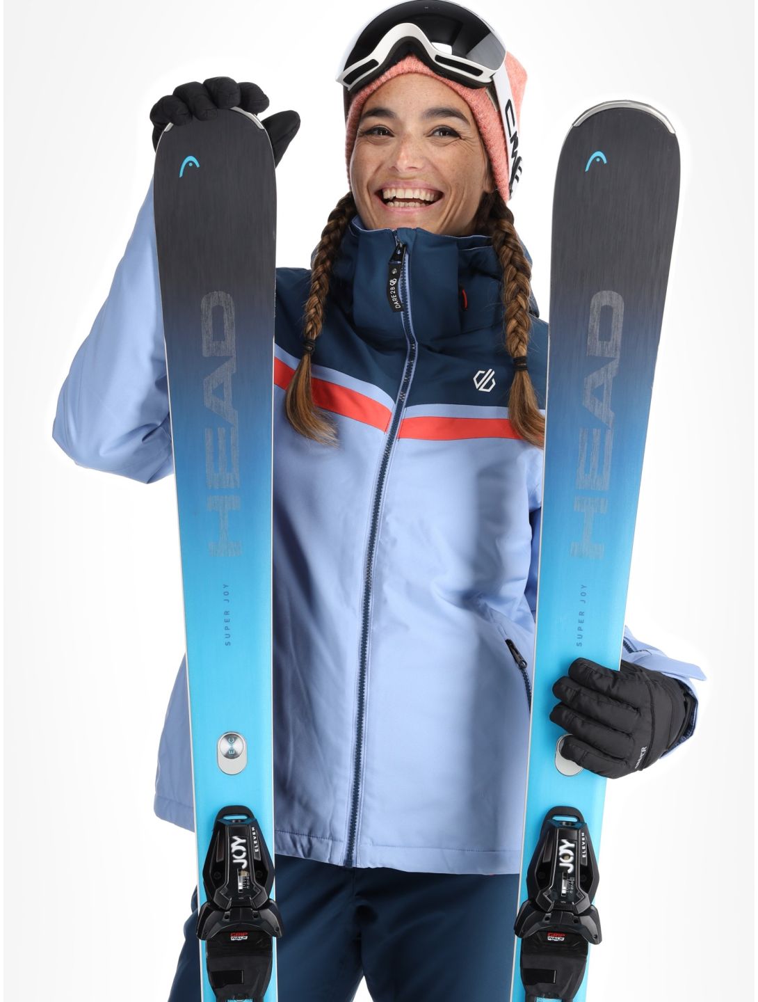 Dare2b, Flurry ski-jas dames Hydrangea Blue / Red Sky blauw, rood 