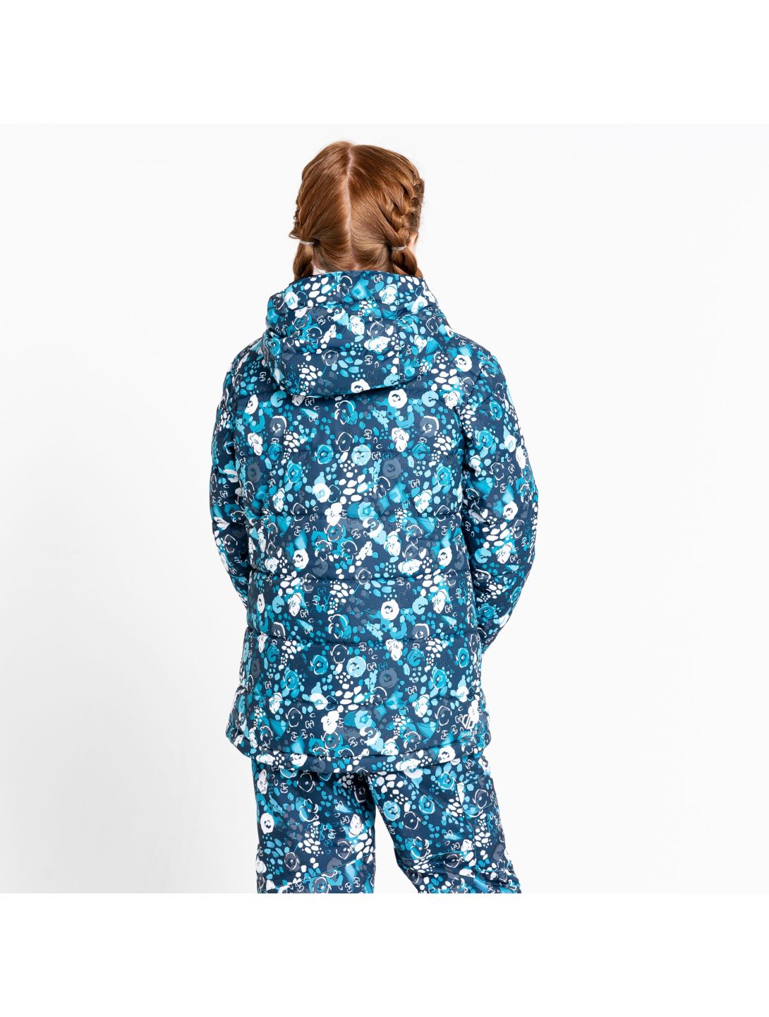 Dare2b, Girls Verdict ski-jas kinderen floral print river blauw 