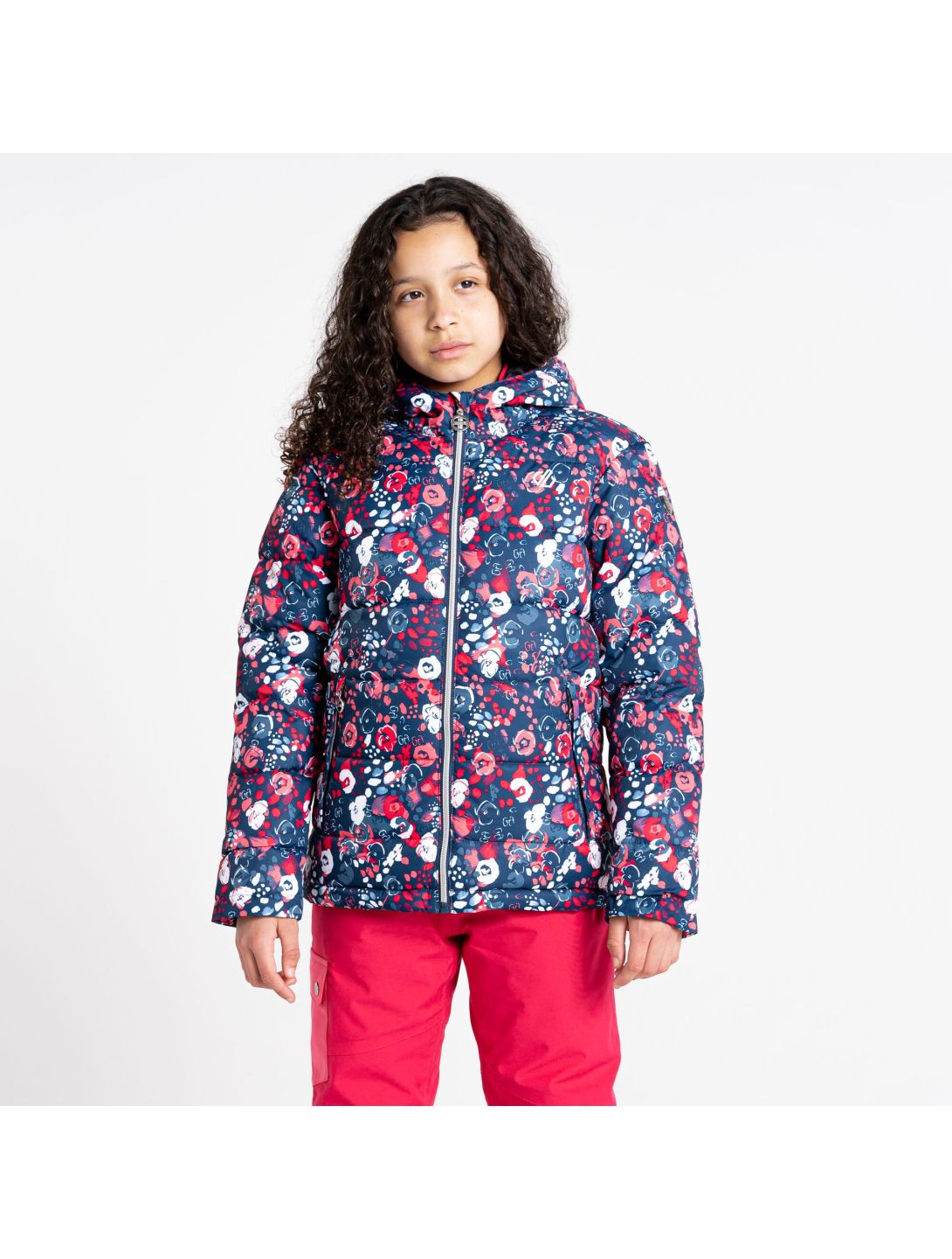 Dare2b, Girls Verdict ski-jas kinderen virtual floral print roze 