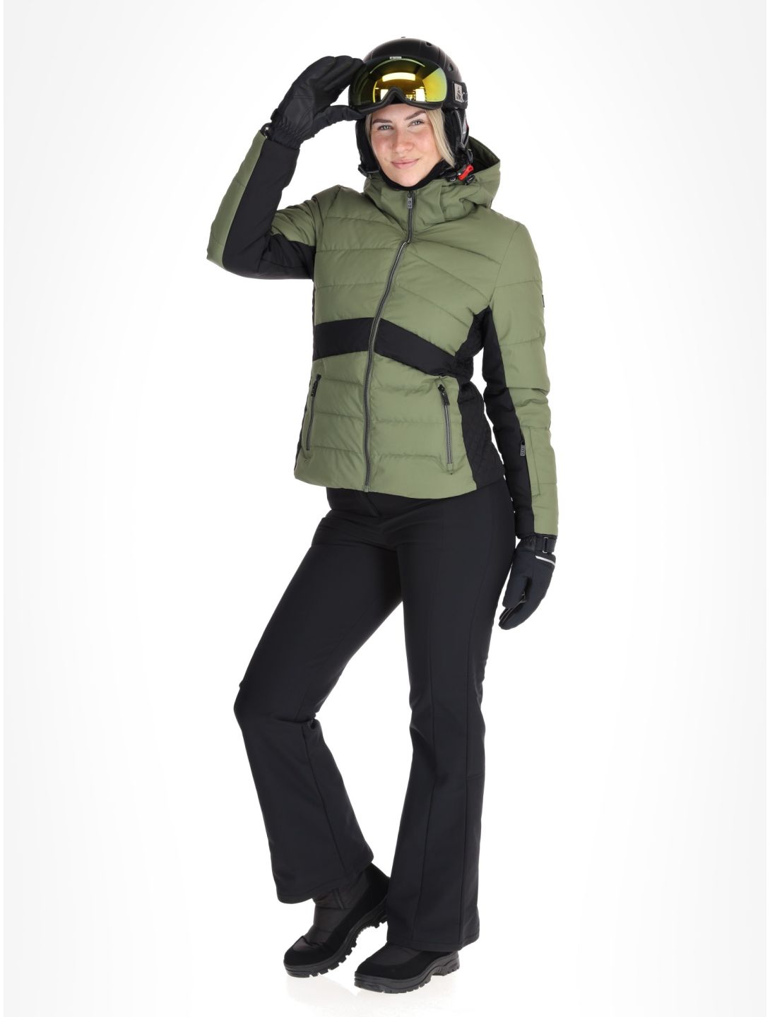 Dare2b, Glacial ski-jas dames Olivine Green / Black groen, zwart 