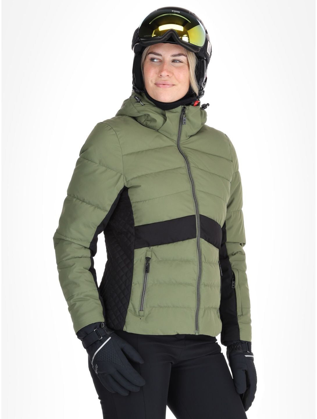 Dare2b, Glacial ski-jas dames Olivine Green / Black groen, zwart 