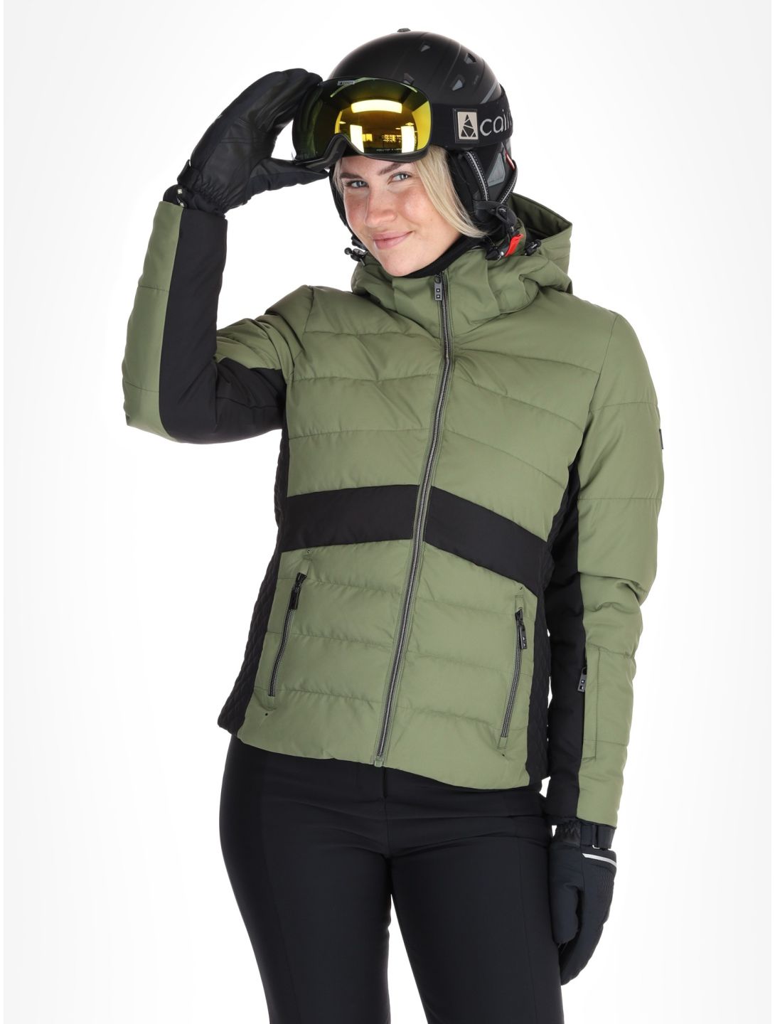 Dare2b, Glacial ski-jas dames Olivine Green / Black groen, zwart 