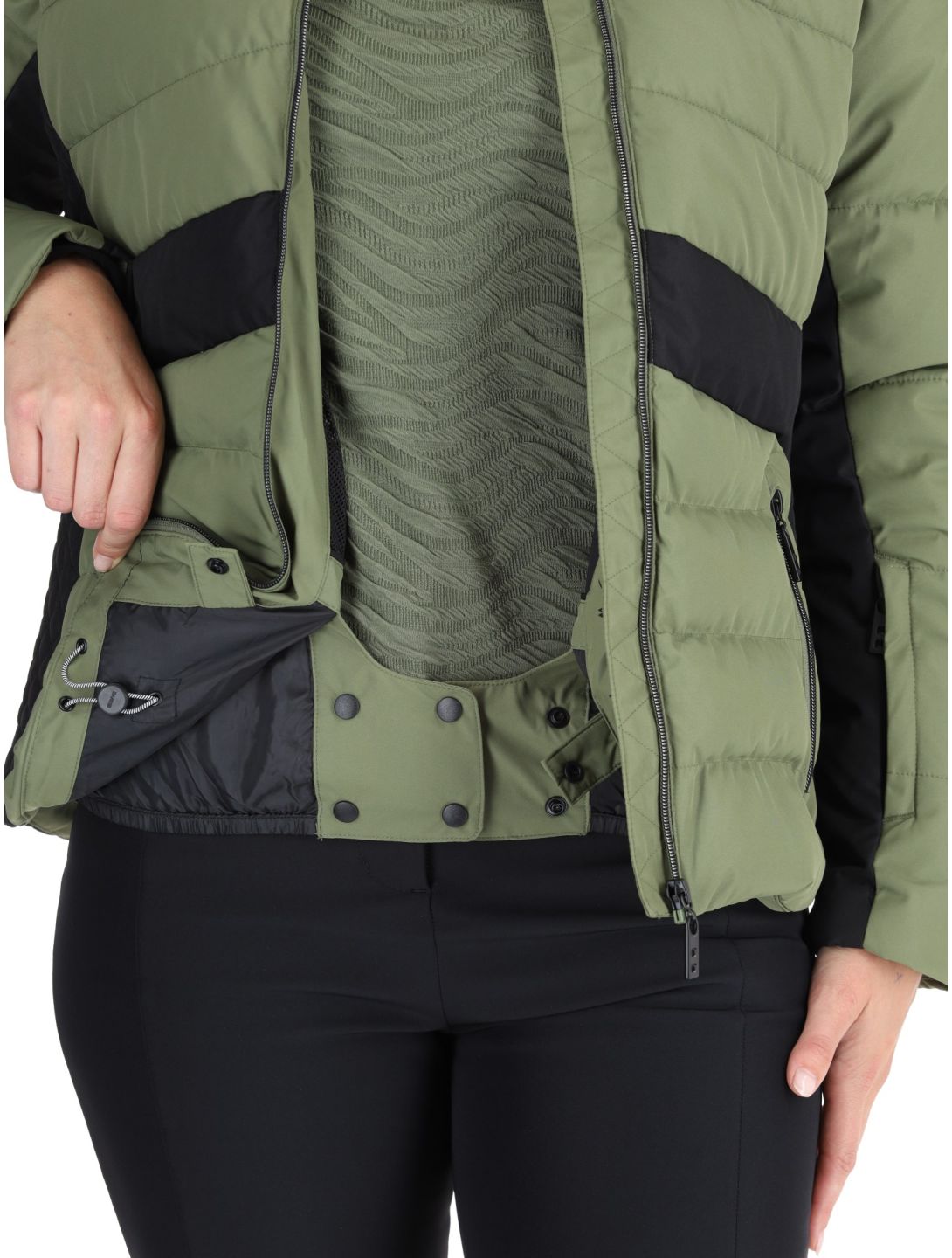 Dare2b, Glacial ski-jas dames Olivine Green / Black groen, zwart 