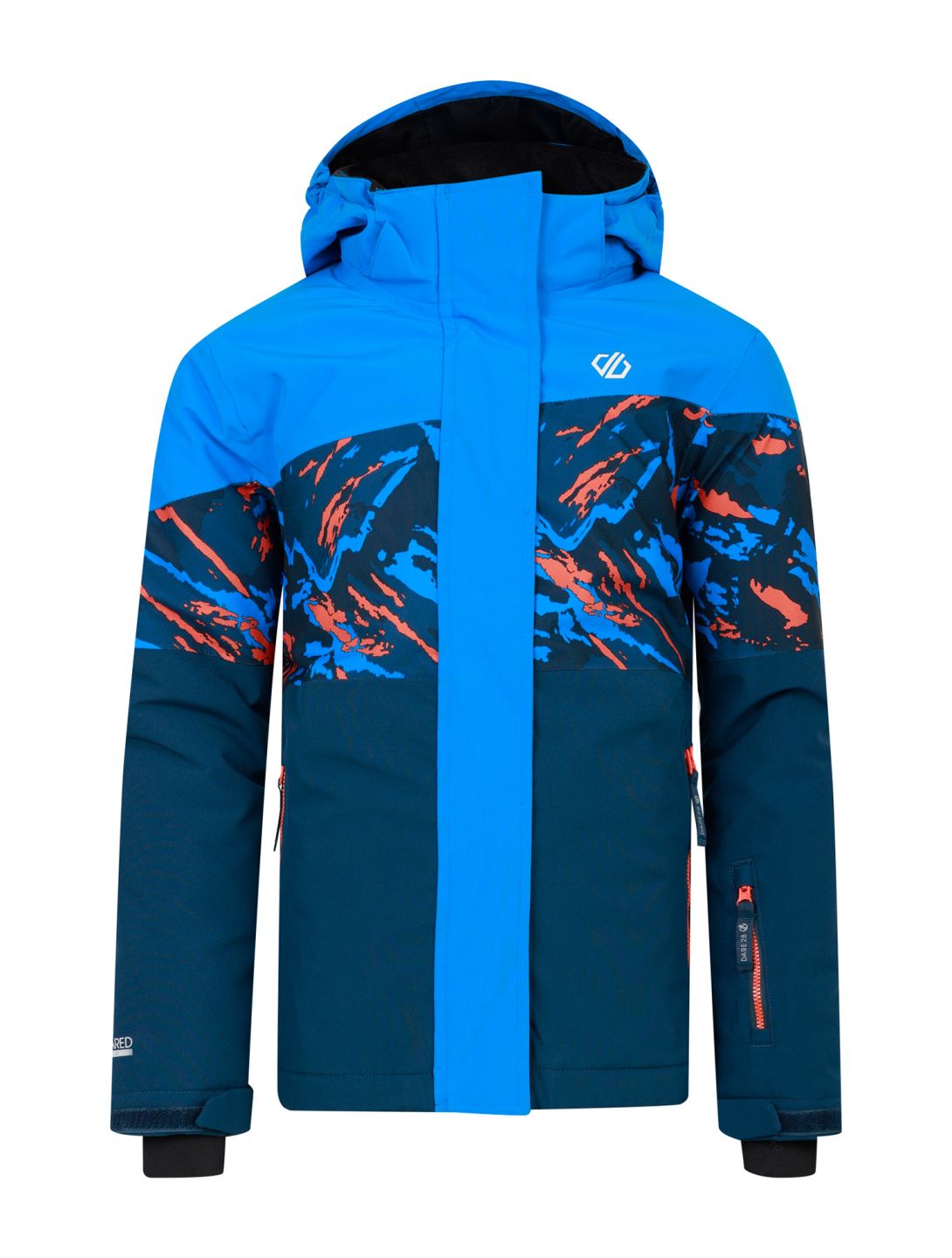 Dare2b, Humour III ski-jas kinderen Athletic Blue / Athletic Blue Camo Print / Moonlight Denim blauw 