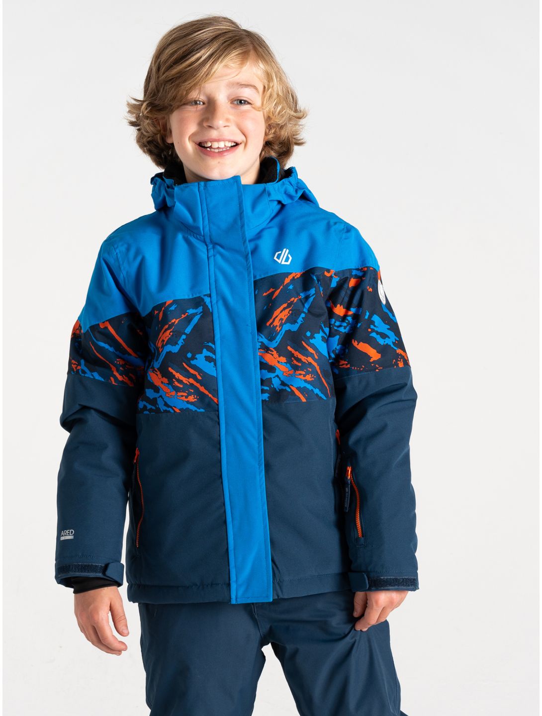 Dare2b, Humour III ski-jas kinderen Athletic Blue / Athletic Blue Camo Print / Moonlight Denim blauw 