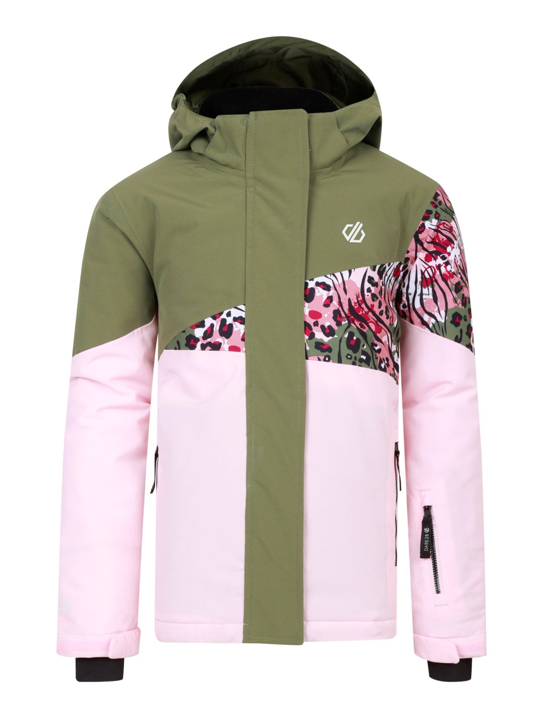 Dare2b, Humour III ski-jas kinderen Crystal Rose / Olivine Leopard Print roze 