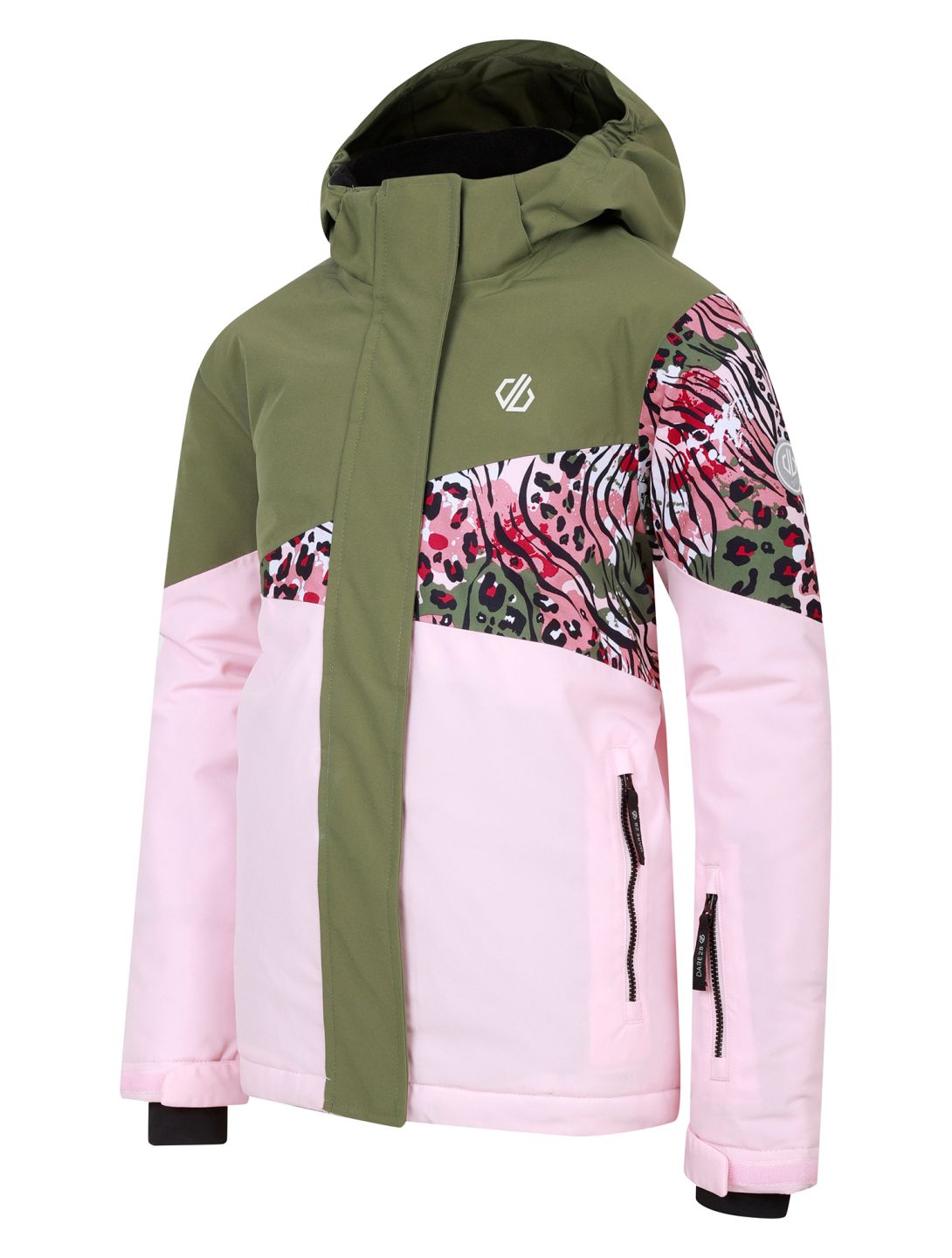 Dare2b, Humour III ski-jas kinderen Crystal Rose / Olivine Leopard Print roze 