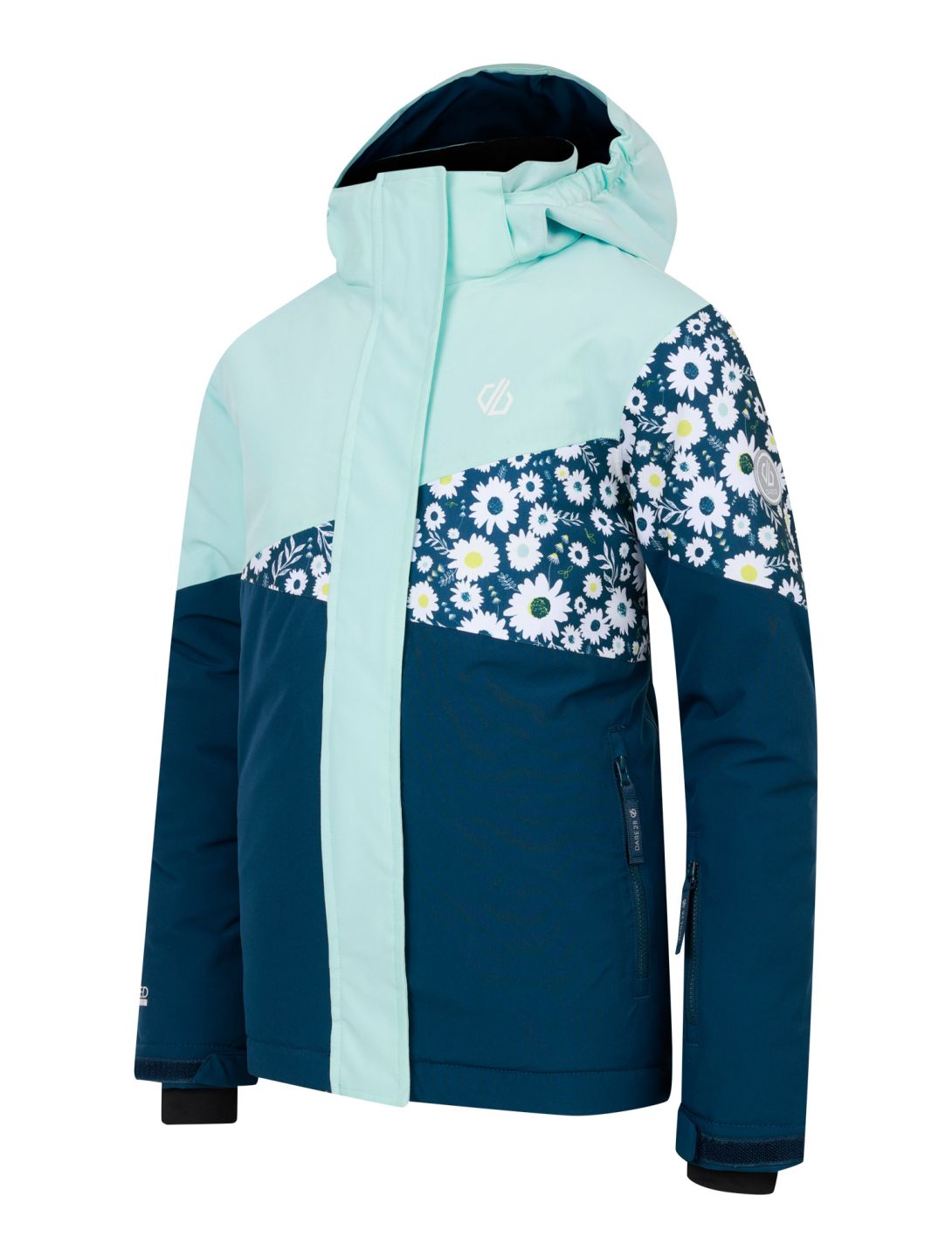 Dare2b, Humour III ski-jas kinderen Moonlight Denim / Moonlight Denim Daisy Print / Water Ballet blauw 