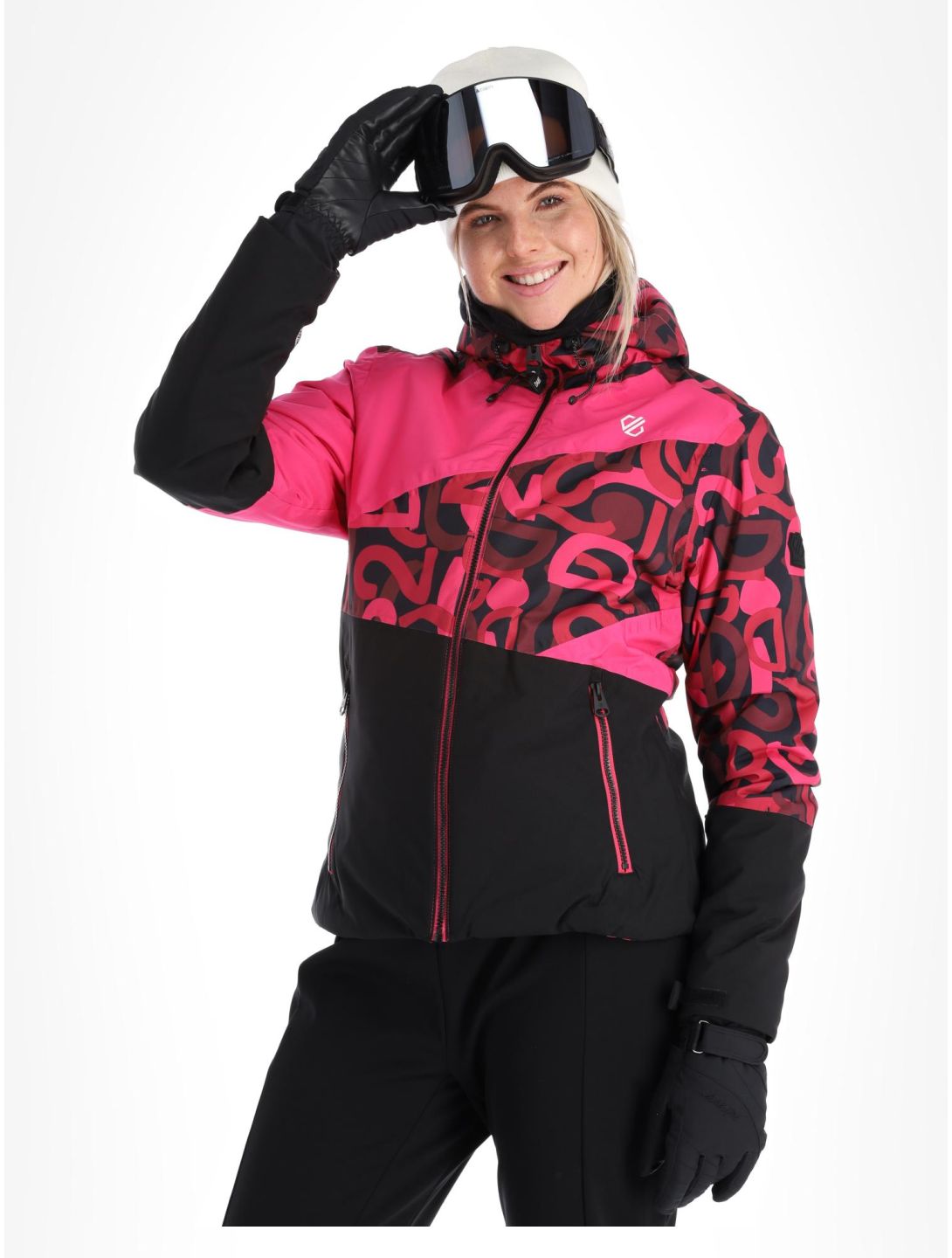 Dare2b, Ice ski-jas dames Pure Pink Graffiti Print / Pure Pink roze 