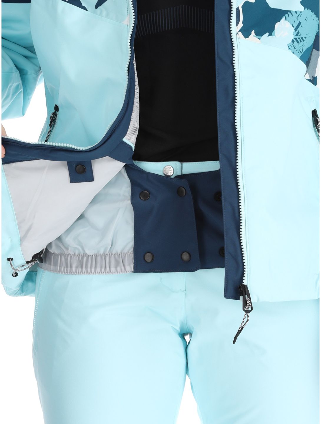 Dare2b, Ice III ski-jas dames Moonlight Denim / Water Ballet blauw 