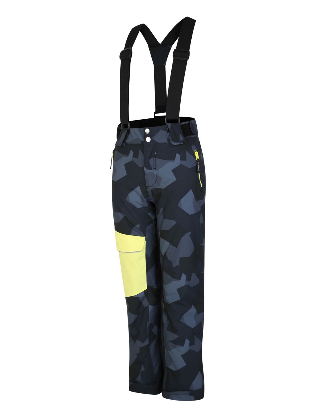 Dare2b, Pow skibroek kinderen Black Geo Camo Print grijs, zwart 