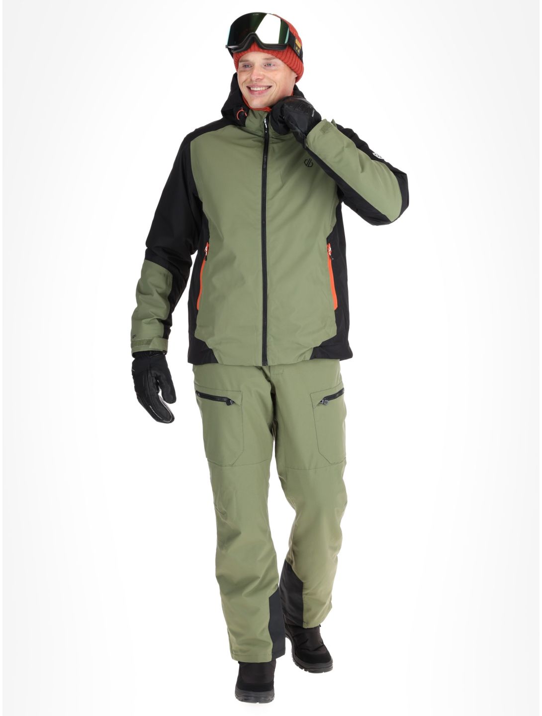 Dare2b, Precision II ski-jas heren Black / Olivine Green groen, zwart 