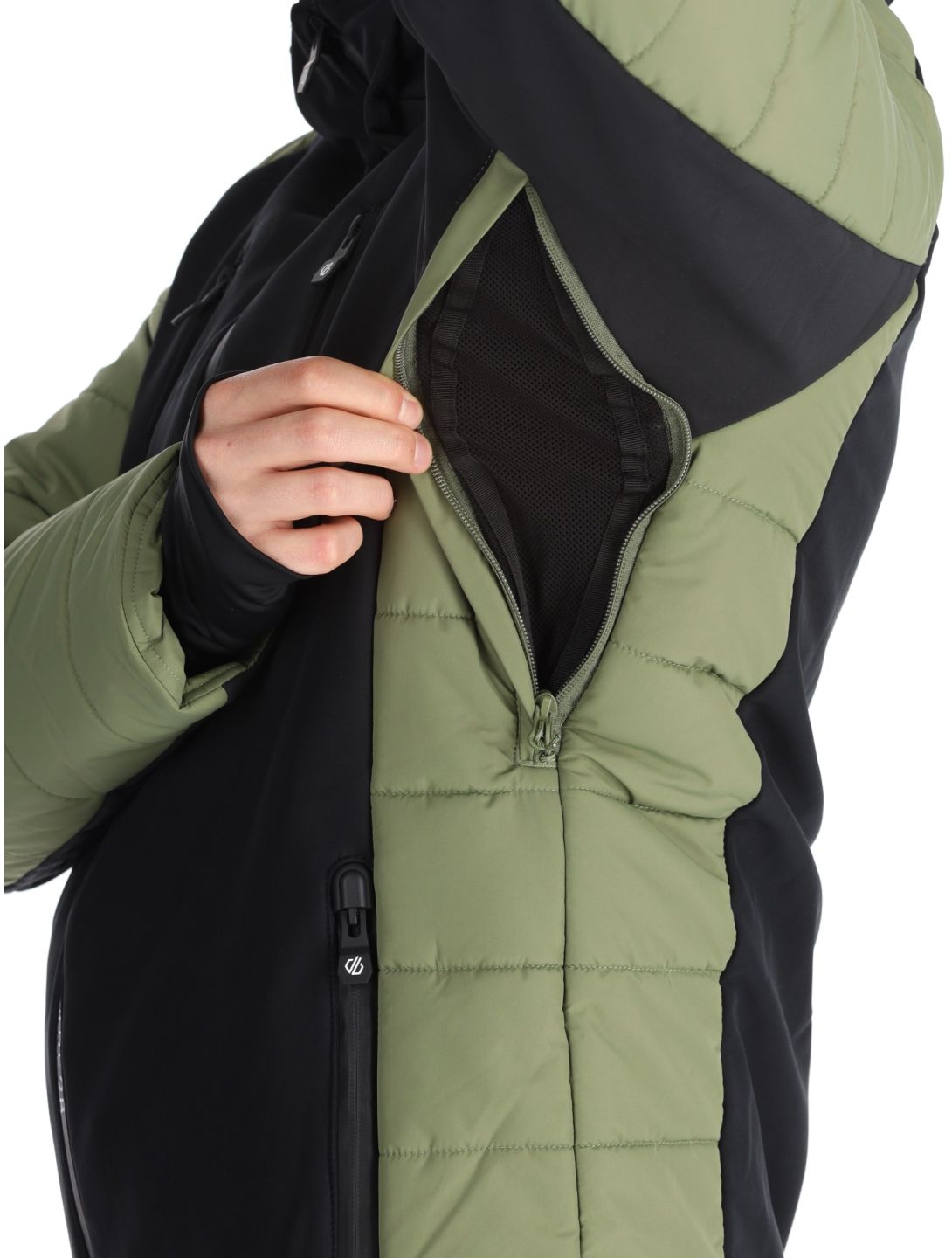 Dare2b, Speed softshell ski-jas heren Olivine Green / Black groen, zwart 