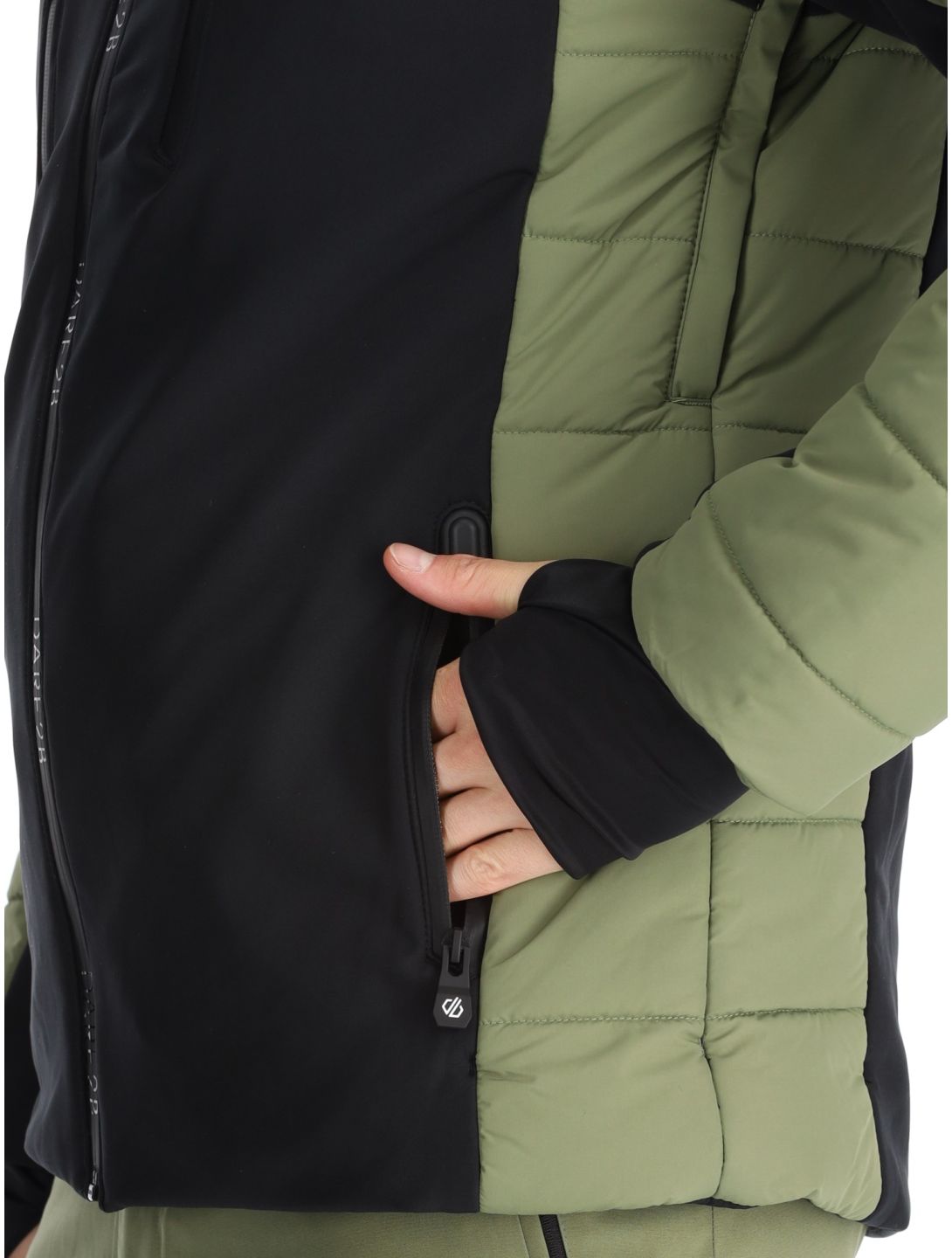 Dare2b, Speed softshell ski-jas heren Olivine Green / Black groen, zwart 