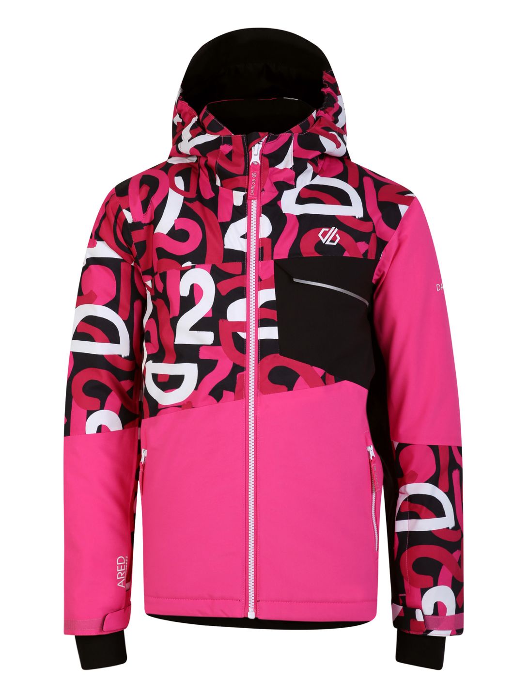 Dare2b, Traverse ski-jas kinderen Kids Ski Graffiti Print / Black roze 