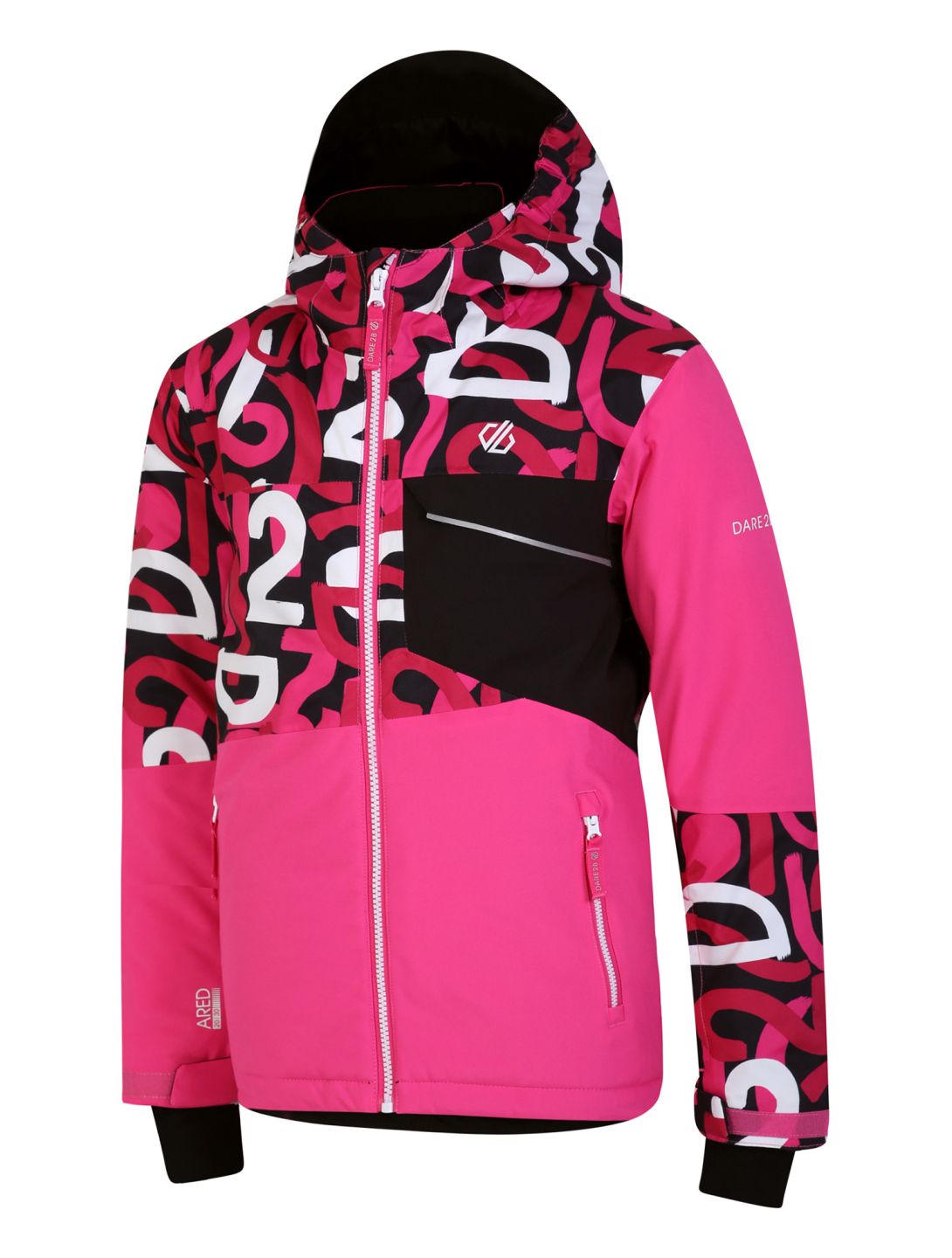 Dare2b, Traverse ski-jas kinderen Kids Ski Graffiti Print / Black roze 