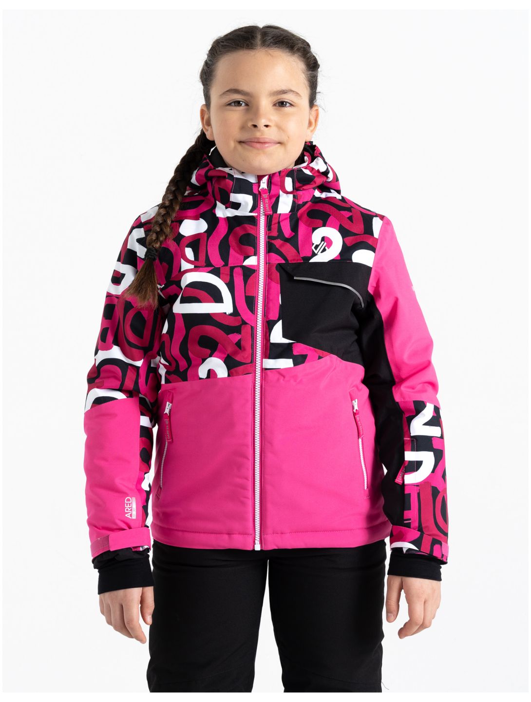 Dare2b, Traverse ski-jas kinderen Kids Ski Graffiti Print / Black roze 