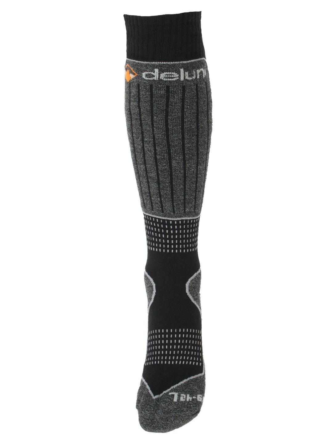 Deluni, Luca 3 Pair skisokken 3 paar kinderen Black With Grey Lines grijs, zwart 