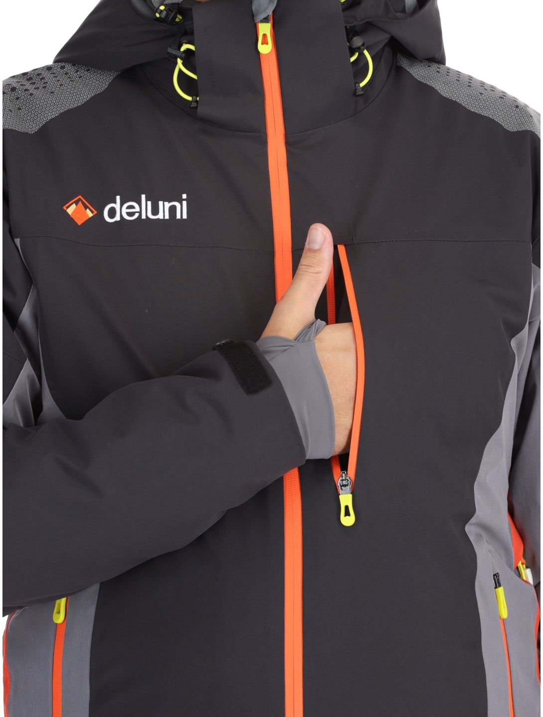 Deluni, Challenger 4 ski-jas heren Black / Anthracite grijs, zwart 