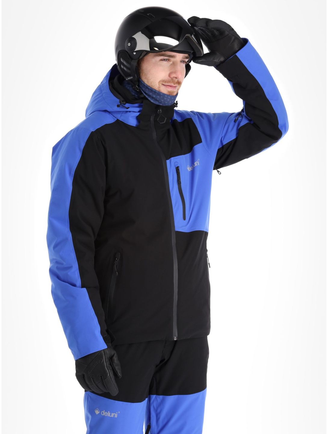 Deluni, Icerocker Plus ski-jas heren Black / Blue blauw, zwart 