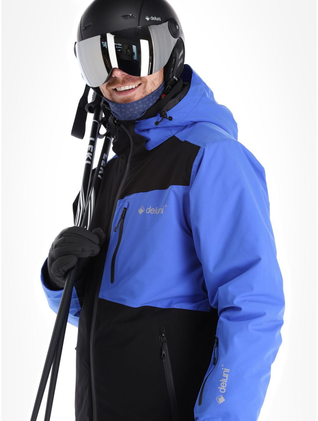 Deluni, Icerocker Plus ski-jas heren Black / Blue blauw, zwart 