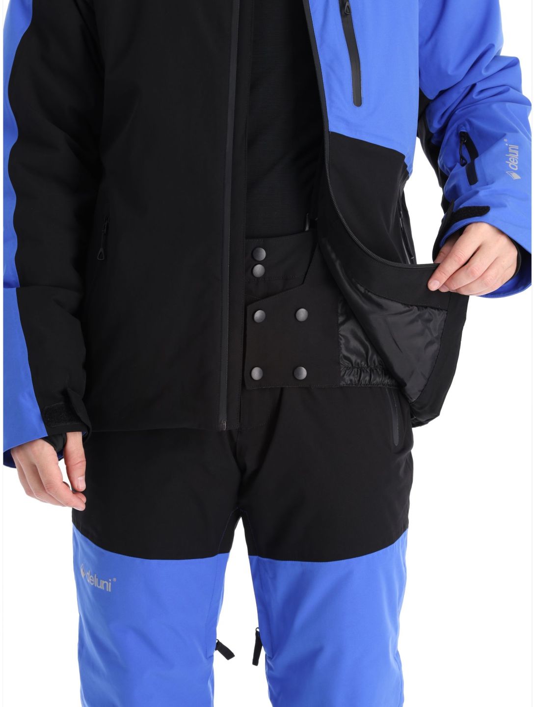 Deluni, Icerocker Plus ski-jas heren Black / Blue blauw, zwart 