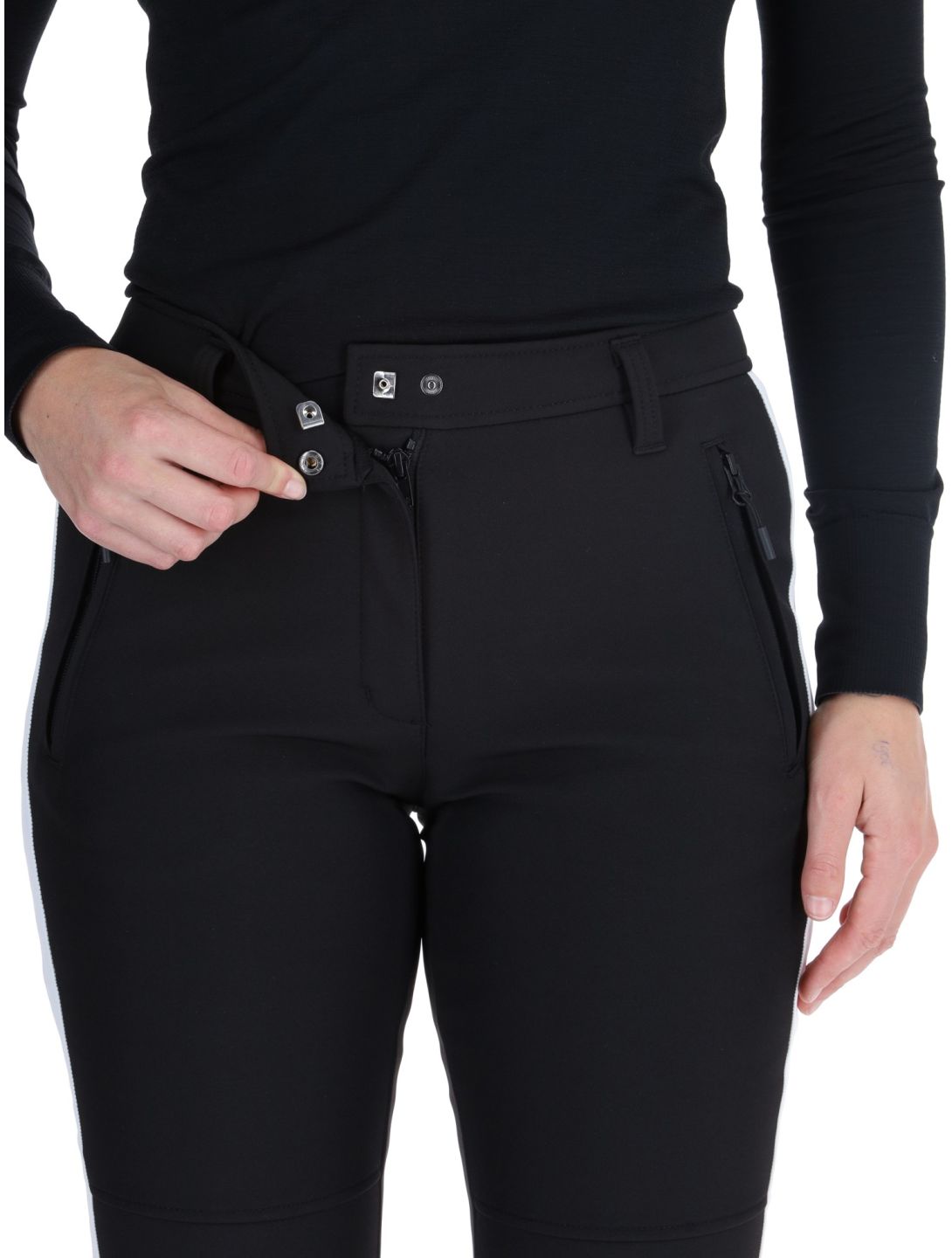 Deluni, Neva softshell skibroek dames Black zwart 