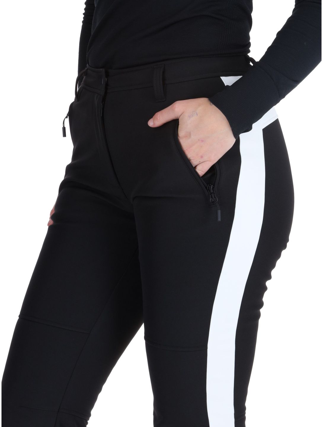 Deluni, Neva softshell skibroek dames Black zwart 