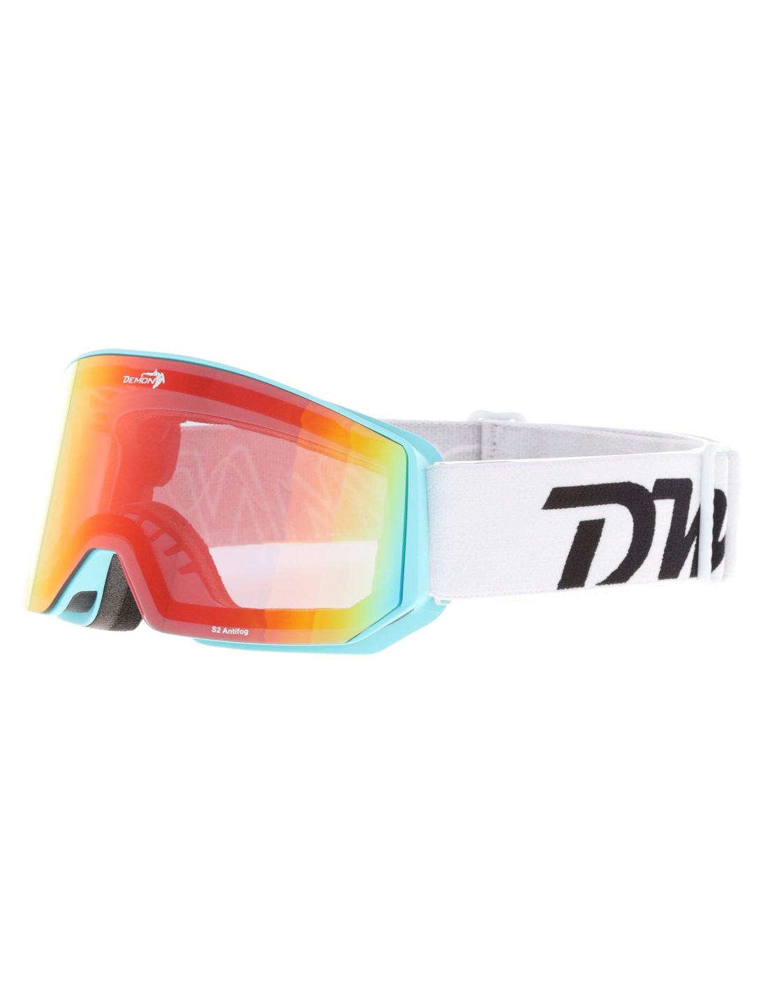 Demon, Intrepid (OTG) skibril unisex Matt Light Blue - Orange Red Mirror blauw 