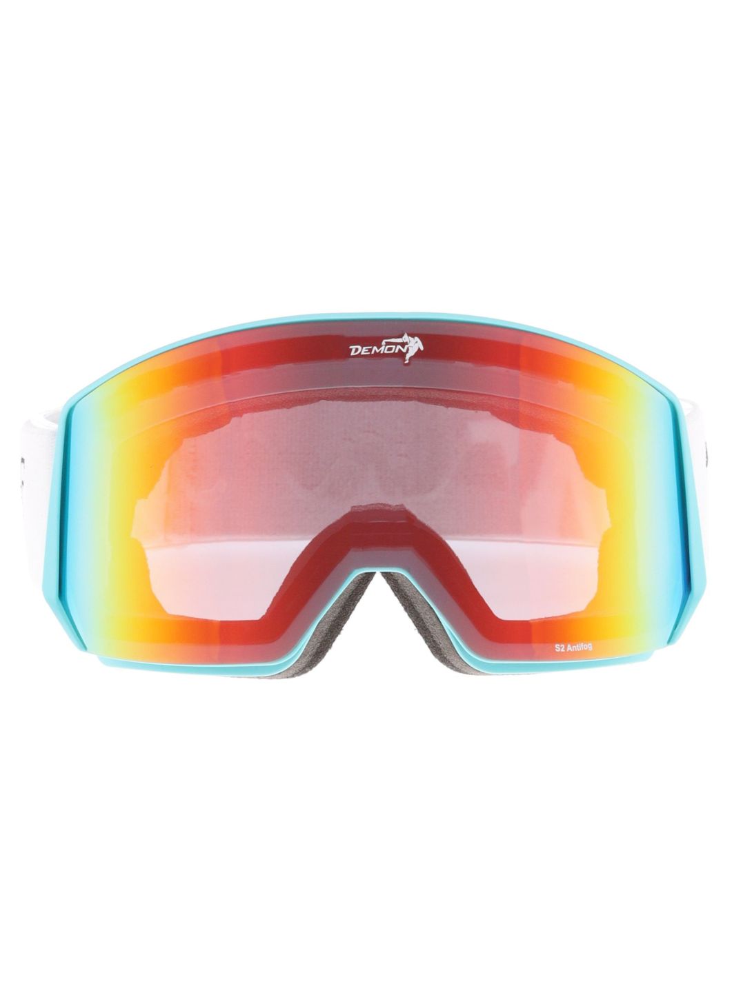 Demon, Intrepid (OTG) skibril unisex Matt Light Blue - Orange Red Mirror blauw 