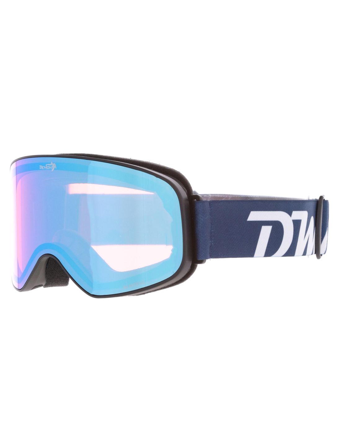 Demon, Master skibril unisex Matt Black Blue - Orange Blue Mirror blauw, zwart 