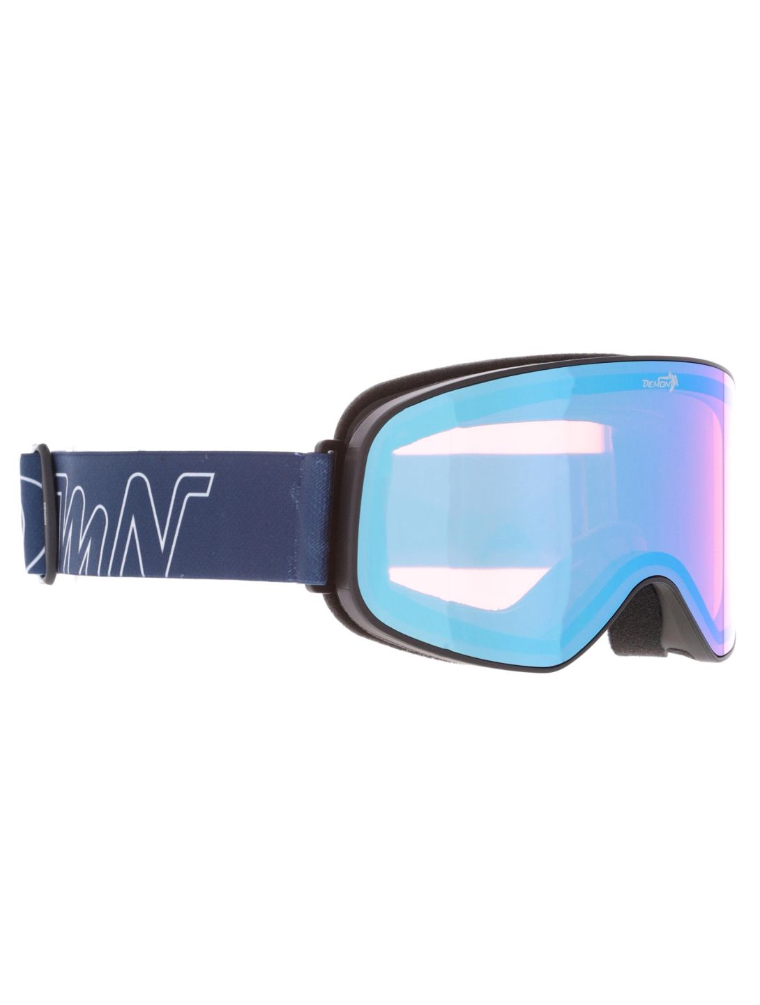 Demon, Master skibril unisex Matt Black Blue - Orange Blue Mirror blauw, zwart 