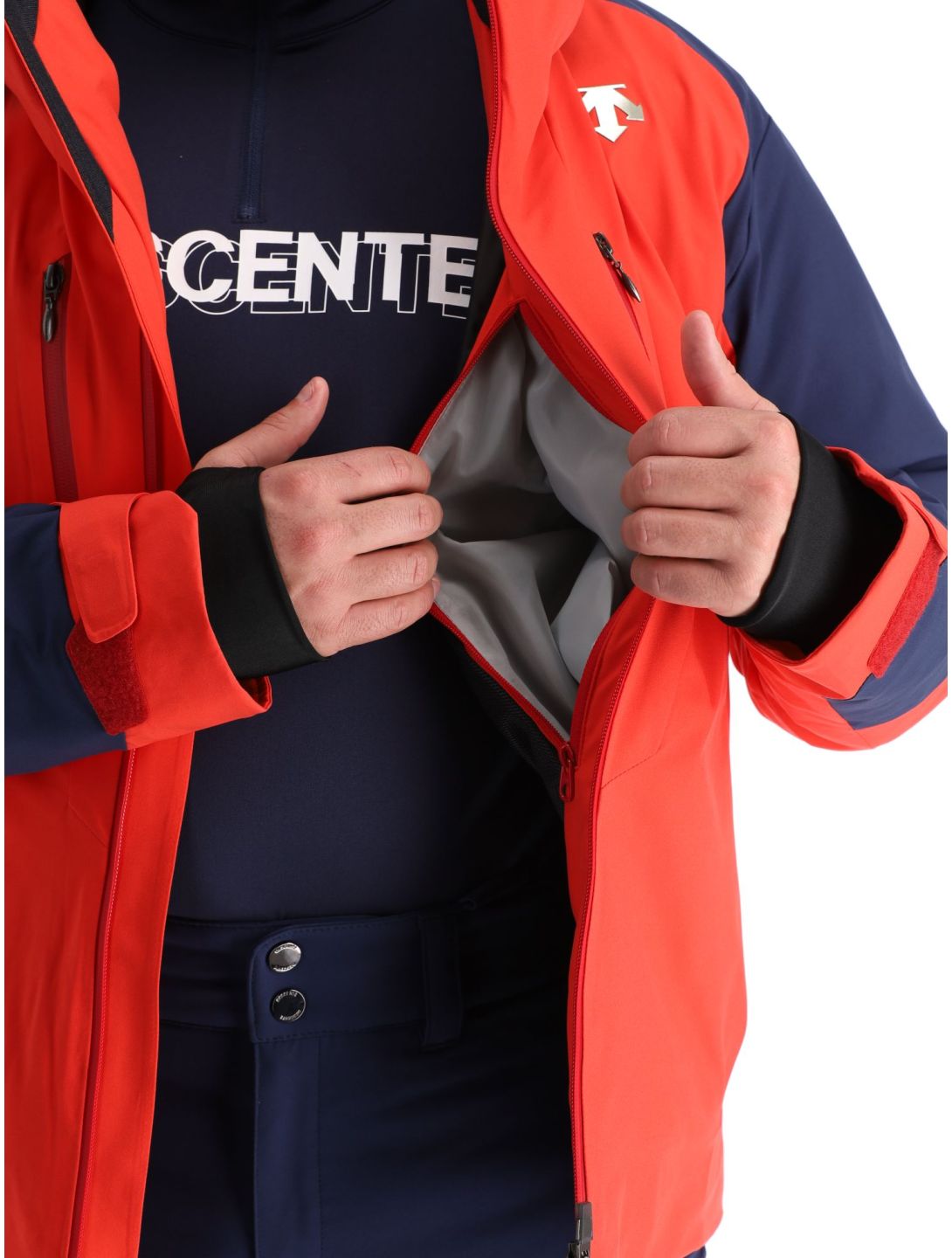 Descente, Chester ski-jas heren Electric Red blauw, rood 