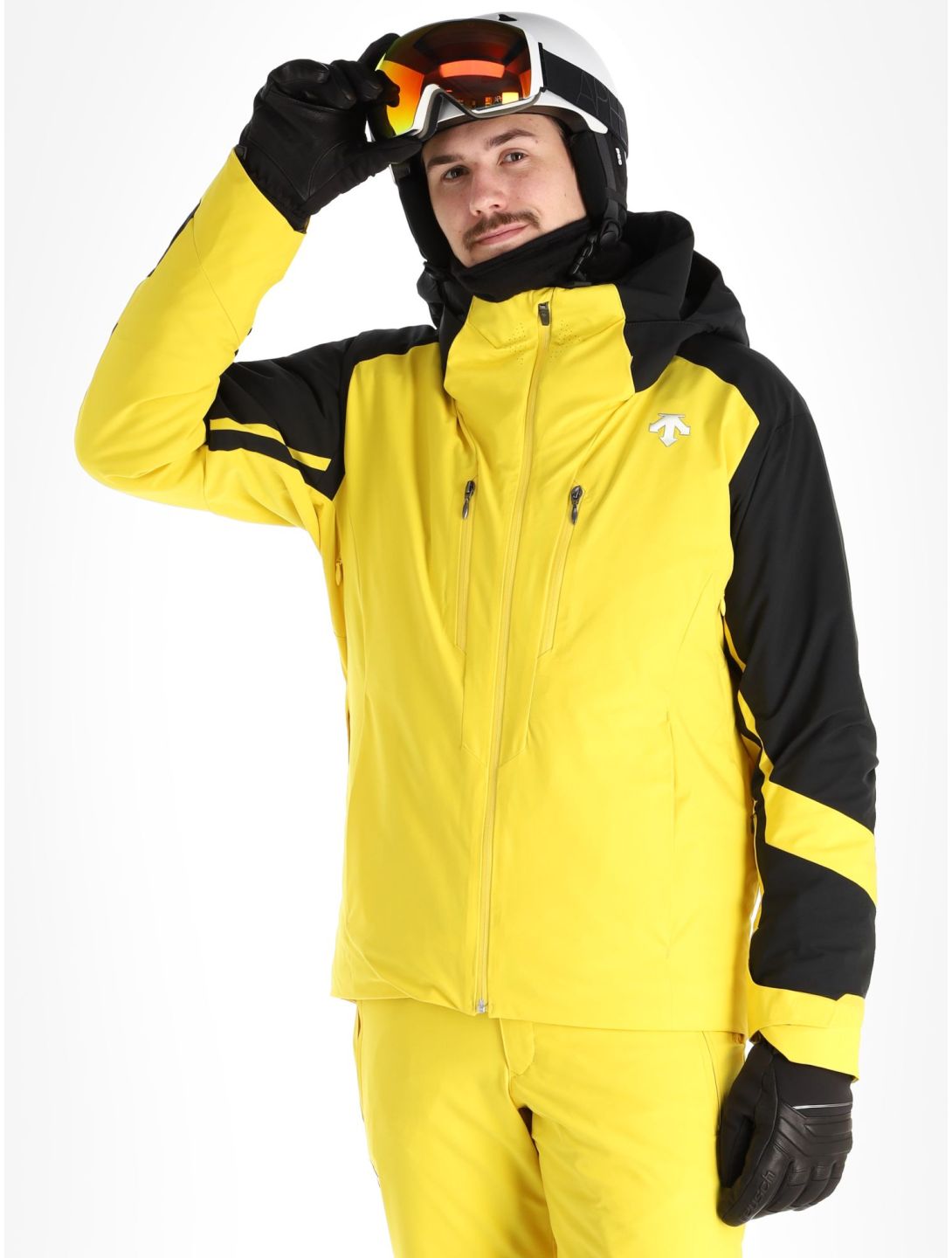 Descente, Chester ski-jas heren Warbler Yellow geel, zwart 