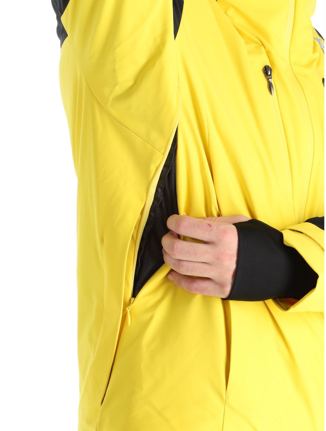 Descente, Chester ski-jas heren Warbler Yellow geel, zwart 