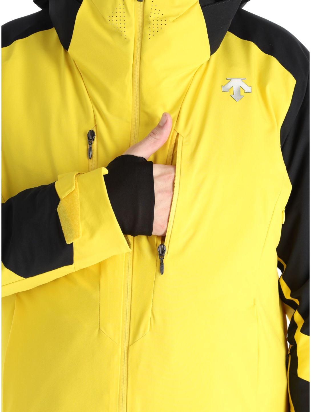 Descente, Chester ski-jas heren Warbler Yellow geel, zwart 