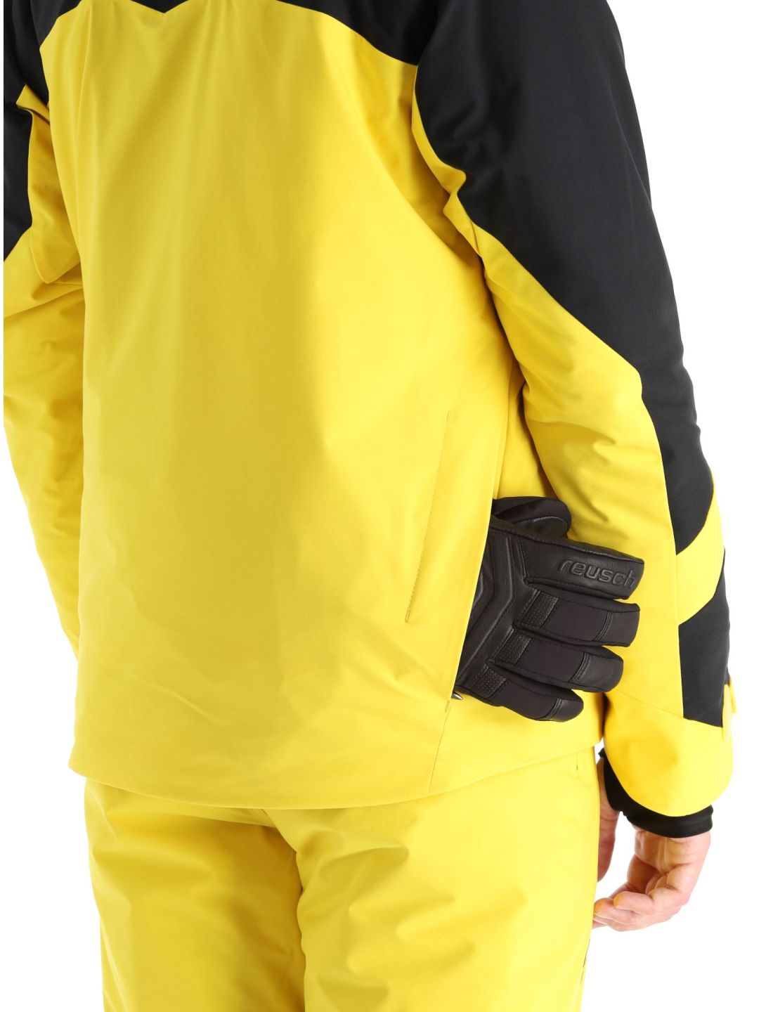 Descente, Chester ski-jas heren Warbler Yellow geel, zwart 