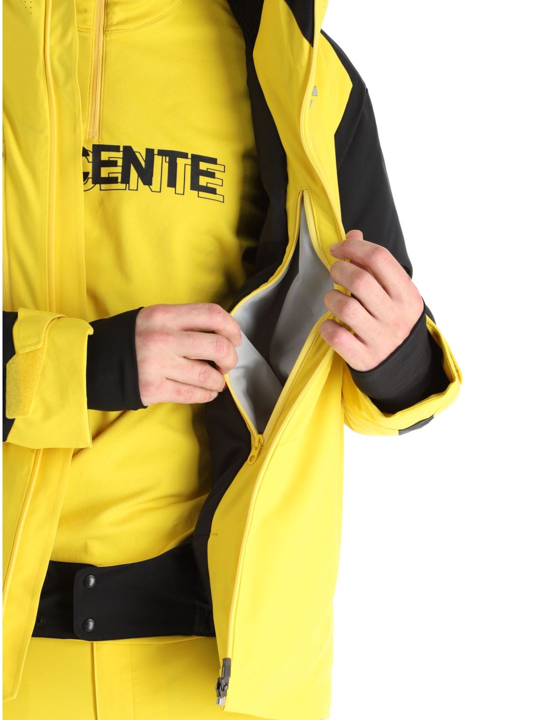 Descente, Chester ski-jas heren Warbler Yellow geel, zwart 