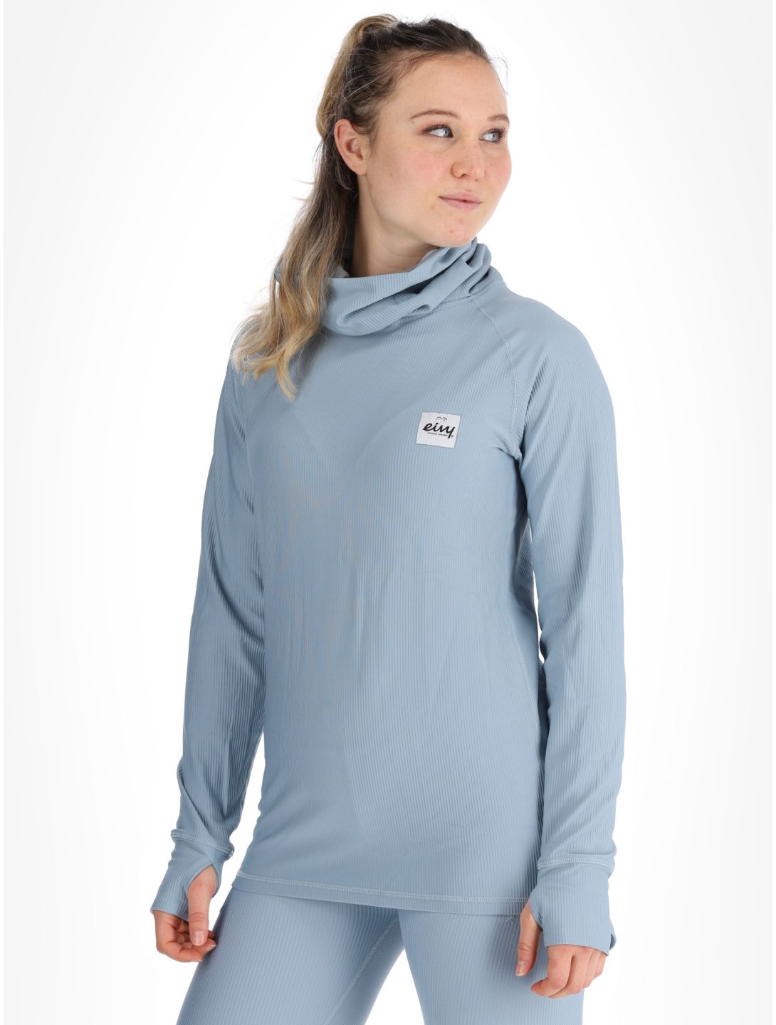 Eivy, Icecold Gaiter Rib thermoshirt dames Faded Fog blauw 